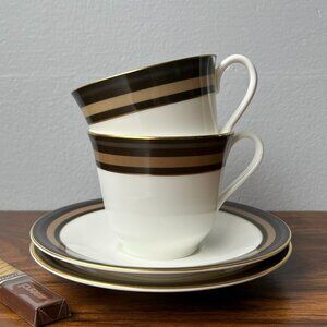 2 Fine Bone China Tea Pairs Cadenza H 5046 Royal Doulton 1976